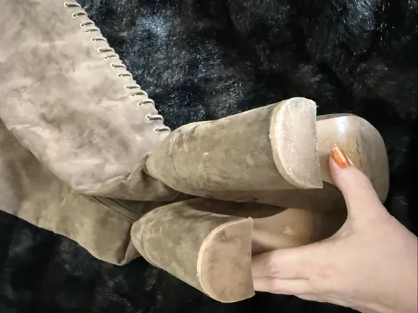 Forever 21 Knee High Lace-up Corset Zipper Boots 6.5 thigh high - Image 4