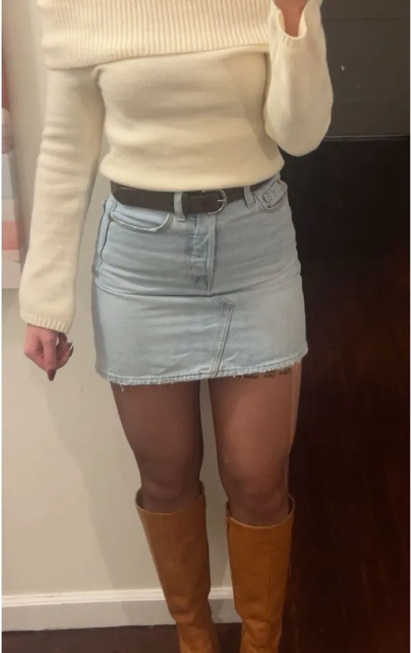 Levi's Light Blue Denim Midi Skirt - Image 2