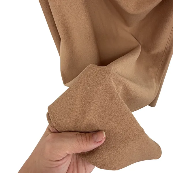 Anthropologie Maya Ruched Cowl‎ Neck Midi Dress Tan Brown Womens Size L - Image 4
