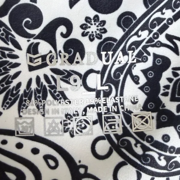 G GRADUAL Biker Shorts Women Large Black Paisley Pockets Yoga Activewear Workout - Image 7
