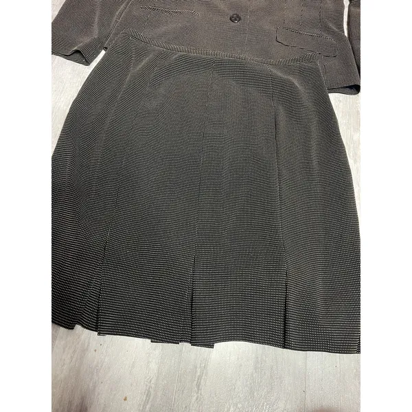 Vintage‎ Jones New York 2-Piece Skirt Suit Brown Blazer Size 14 Women C-0087 - Image 6