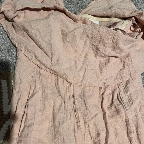 Selfie Leslie STRAPLESS WIDE LEG‎ JUMPSUIT NUDE PINK Small - Image 7