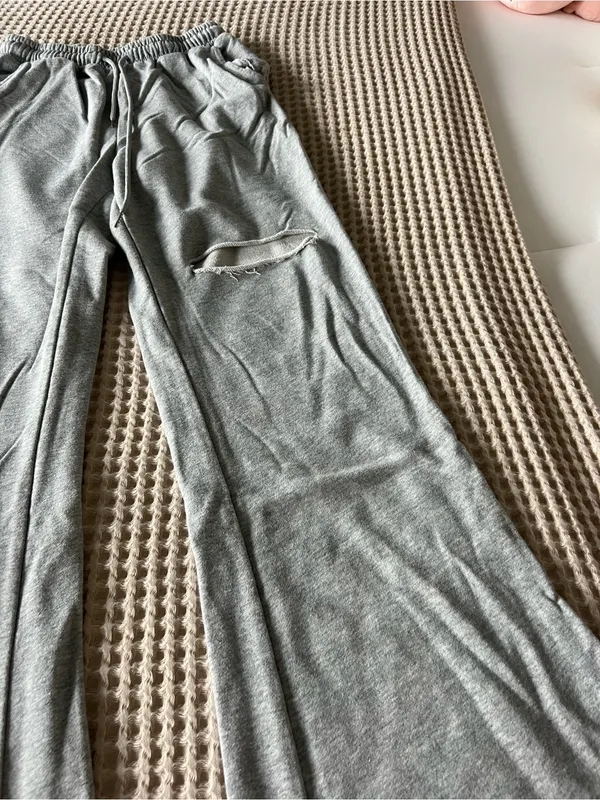 Adika Gray Wide-Leg Lounge Pants - Image 2