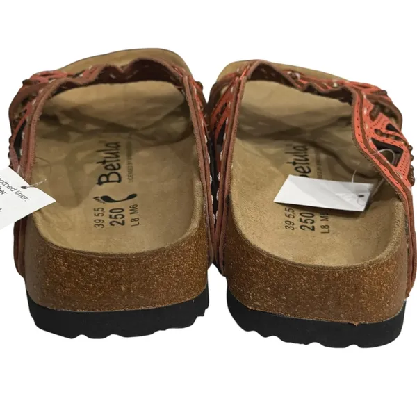 Betula by Birkenstock Joyce Double Leather Sandal Womens 8 Orange Boho Hippie - Image 10