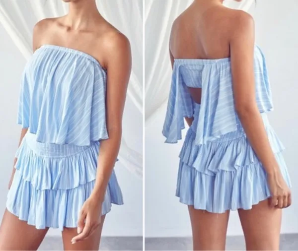 Vestique Blue Striped Romper - Image 3