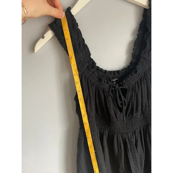 Out from Under Black Mini Babydoll Cottagecore Top Shirt S Dark Fairy Romantic - Image 8