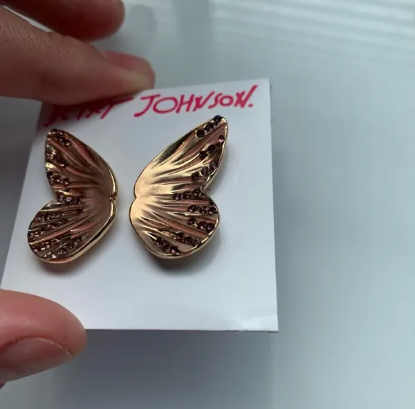 Betsey Johnson NWT Butterfly Half Wing Earrings - Image 2