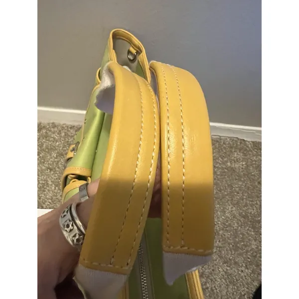 Coach Vintage Garden Tote Green Apple/ Yellow-6734 Coach Cards Included - Image 7