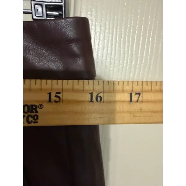 Kut from the Kloth Brown Faux Leather Wide Leg Cropped Pants Womens Size 10 - Image 3