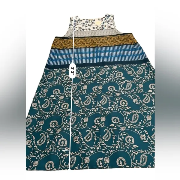 Anthropologie Maeve Mixed Floral Paisley Print Sleeveless Shift Dress Sz S‎ - Image 9