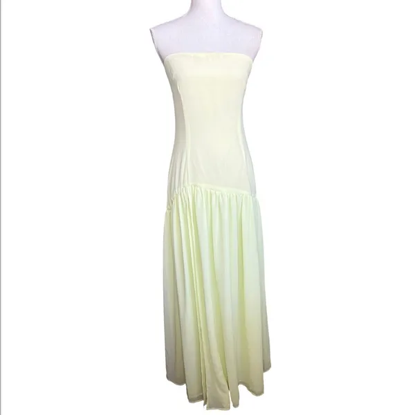 Peppermayo yellow Eden strapless maxi dress drop waist new with tag size 8 - Image 2