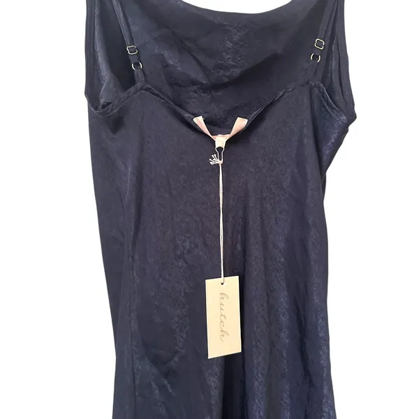 ANTHROPOLOGIE Hutch Cowlneck‎ Maxi Dress Navy NWT Medium - Image 5