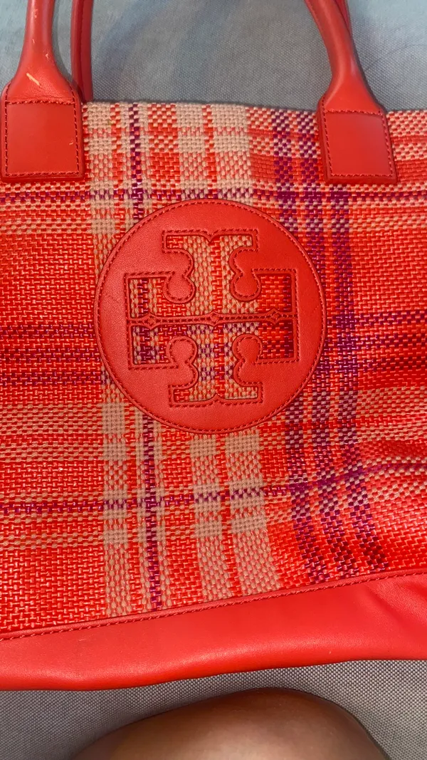 Tory Burch Pink Plaid Tote - Image 7