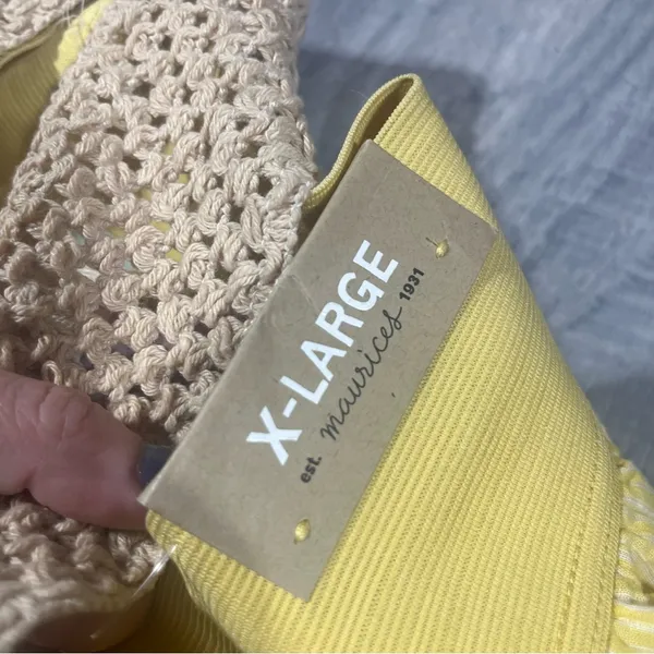 Maurice’s Yellow Embroidered Women's Skirt; XL; NEW - Image 5