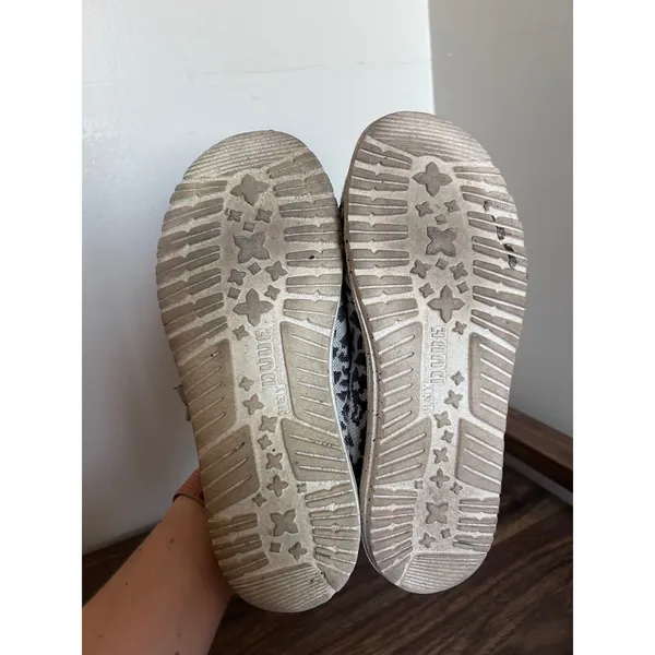 Hey Dude Wendy Woven Cheetah Grey Leopard Slip On Loafers Women 8 EU 39 - Image 5