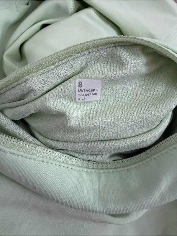 Lululemon Pace Rival Mid Rise Skirt Skort Size 8 Kohlrabi Green - Image 7