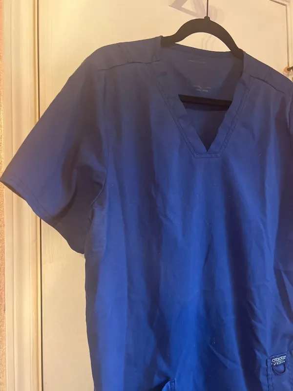 Charokee Authentic Workwear L Navy Scrub Top Blue Size L - Image 6