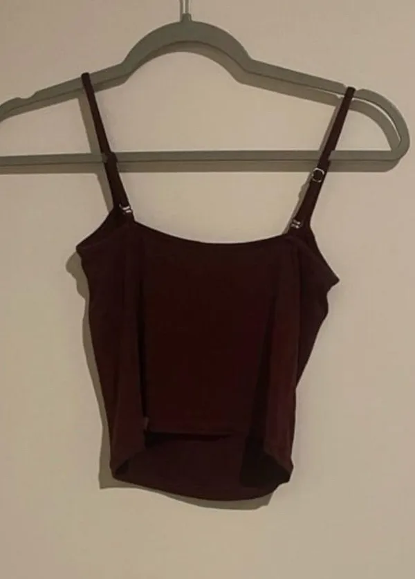 Skims Nwot Ox Blood Crop Tank S - Image 3