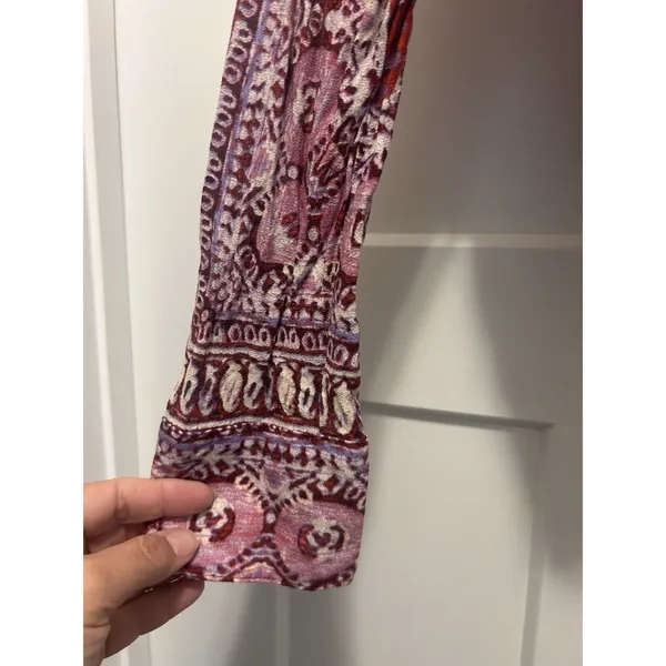 Free People Wild & Free Paisley Crop Top Size Medium Boho Bohemian Festival Fair - Image 4