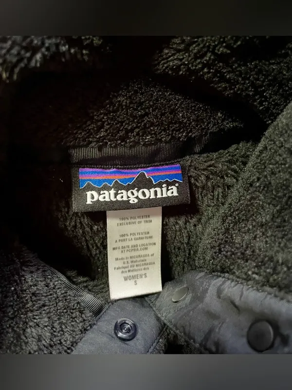 Patagonia Snap‑T Black Fleece Pullover Jacket Women’s Size Small - Image 2