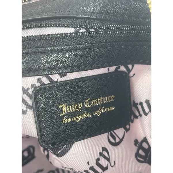 juicy couture bag NWT Black Handbag with‎ Gold Accents rowling satchel - Image 10