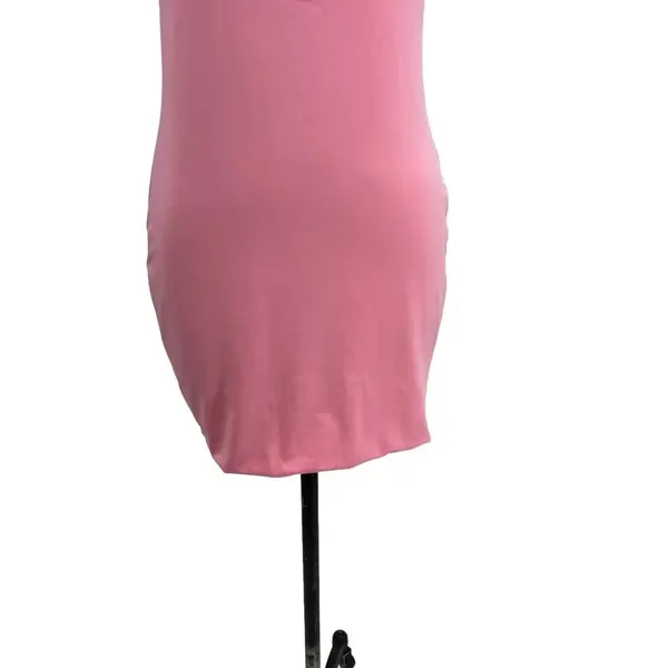 White Fox Boutique The Long Run Mini Dress Pink Halter Bodycon Size XL‎ - Image 6