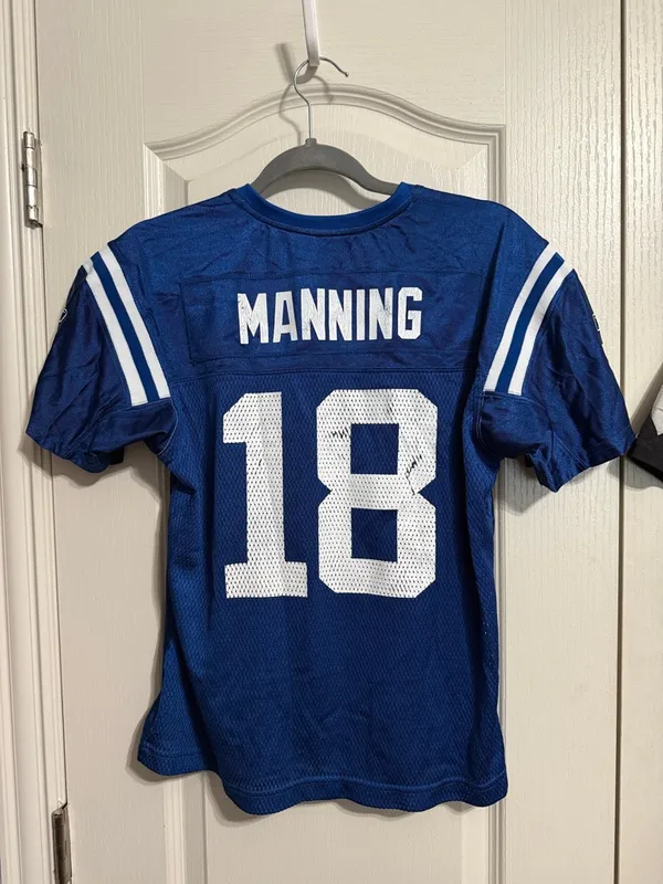 Vintage‎ Reebok Equipment NFL Indianapolis Colts Payton Manning Jersey On Field - Image 3