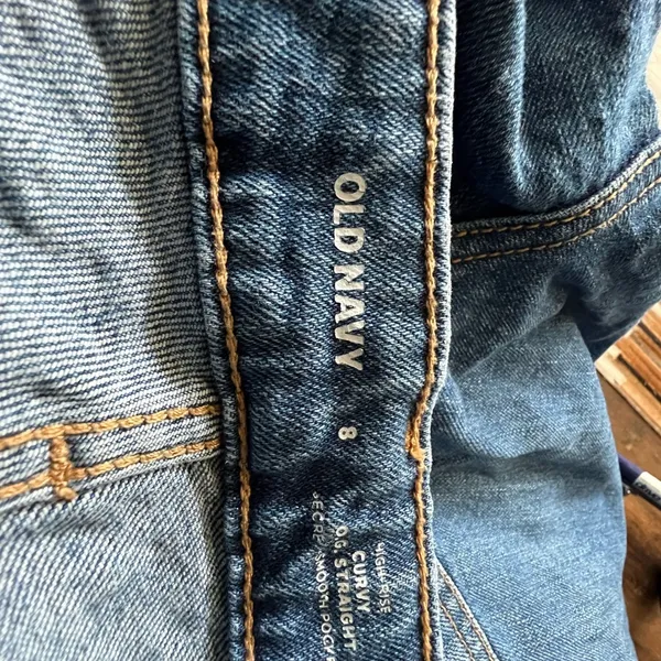 Old Navy Blue Boyfriend Jeans Distressed Casual - Image 3
