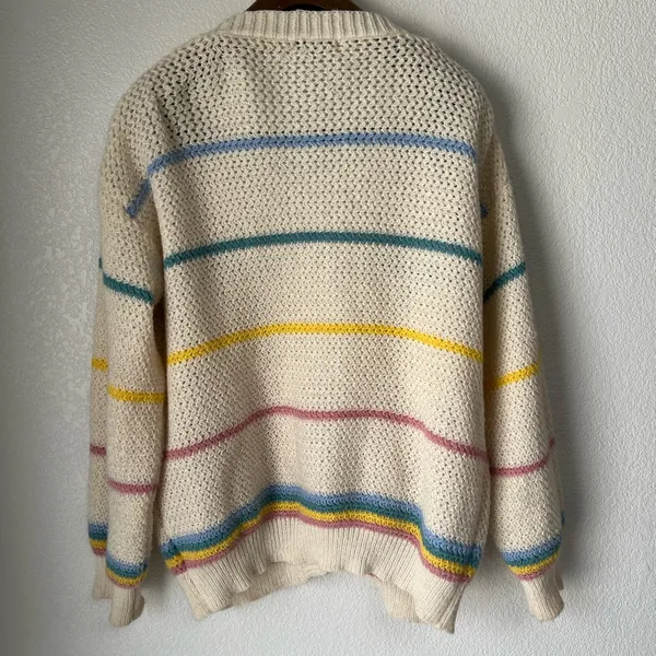 SHEIN Multicolor Striped Cardigan - Image 3
