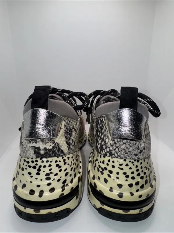 Steve Madden Cliff Sneakers Animal Print Women’s 7 Gray Tan - Image 4
