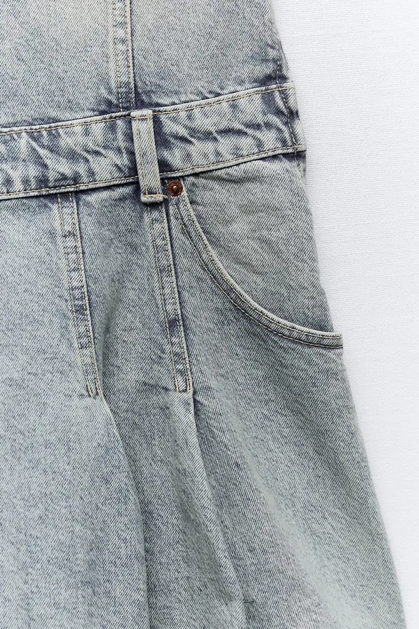 Zara Denim Dress Mini Casual Jeans Jean - Image 7