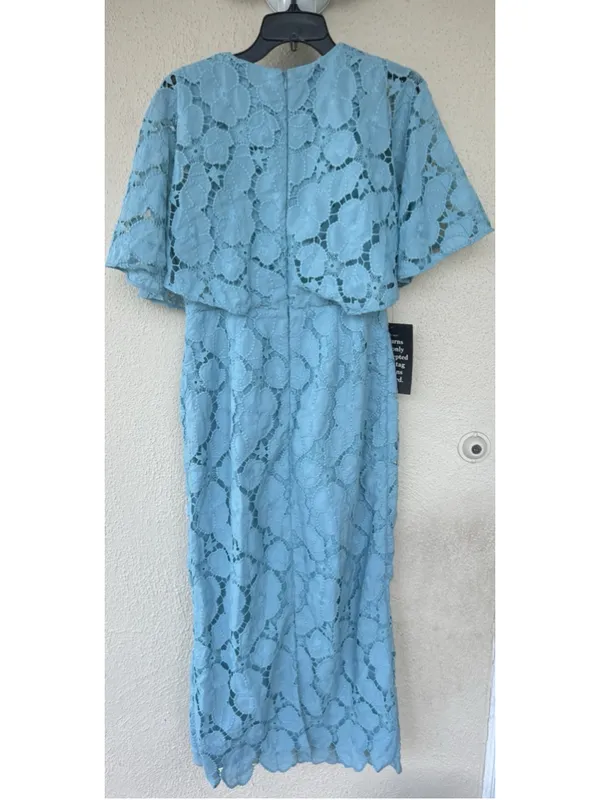 Tuckernuck Cameo Blue Eyelet Cape Leah Dress 8 Tea Garden Party Wedding Bridal - Image 9