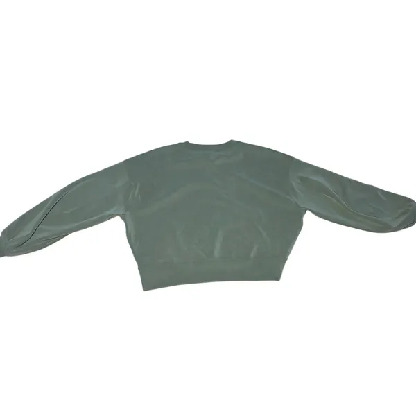 Lululemon Softstreme Perfectly Oversized Cropped Crew Sage Green Twill size 6 - Image 3