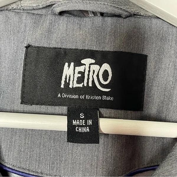 Metro by Kristen Blake Gray Trench Coat S - Image 15