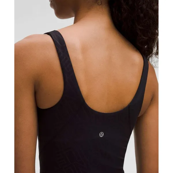 Lululemon Align Tank Top Black Tonal Logo Script Print Size 6‎ - Image 2
