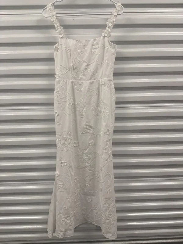 Fanm Mon Alexandra Embroidered Maxi Dress White Womens Size XXS - Image 5