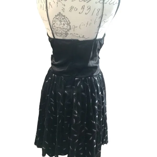 Ynes Black and Silver Spaghetti Dress Formal Prom Small - Image 4