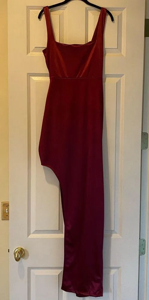 Windsor Callie High Slit Satin Formal Dress - Image 8