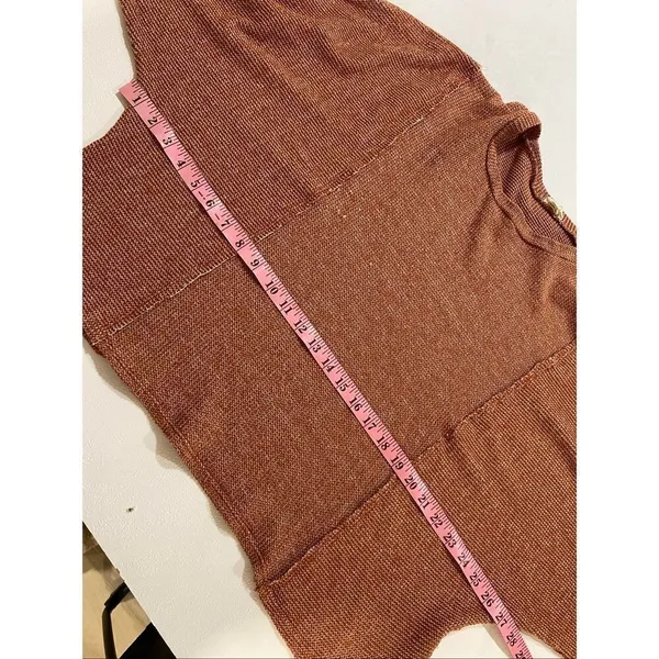 Peach Love California Rust Knit Oversized Sweater Women’s Made in USA - Image 6