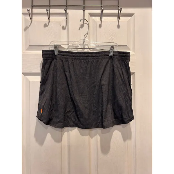 Lucy Womens Gray‎ Heather Active Skirt Large Pockets Drawstring Athletic Tennis Gray - Image 4