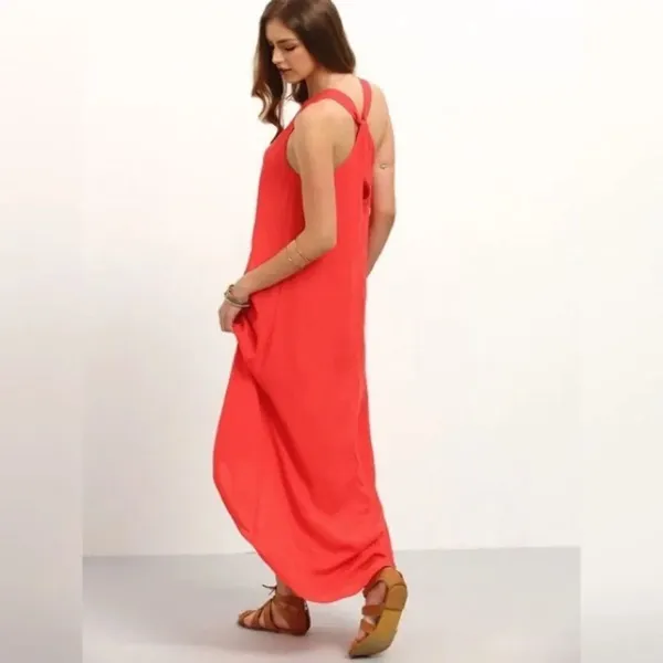 ✨HP✨Red Sleeveless High Low Dress✨ - Image 3