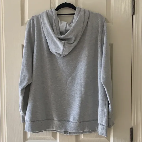 Old Navy light gray zip up hoodie size XXL - Image 4