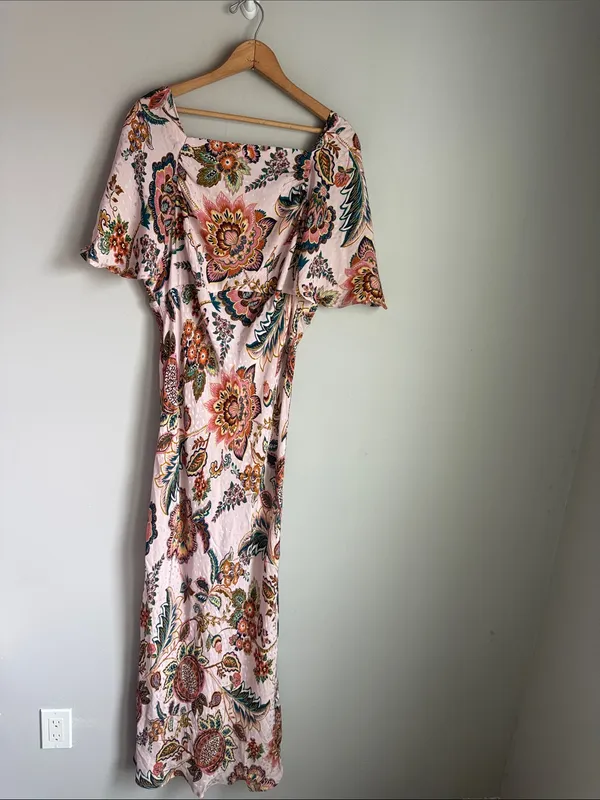 NEW Anthropologie Kachel Flutter-Sleeve Slip Dress 10 - Image 2