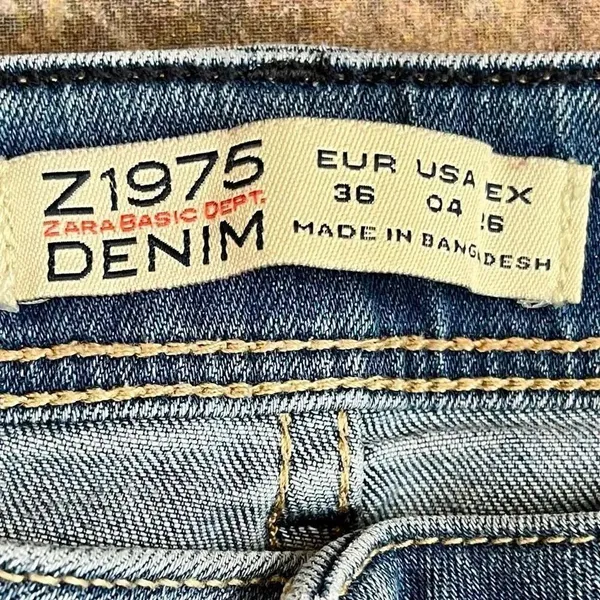 Zara Z1975 Distressed Ripped Skinny Denim Jean 4 - Image 4