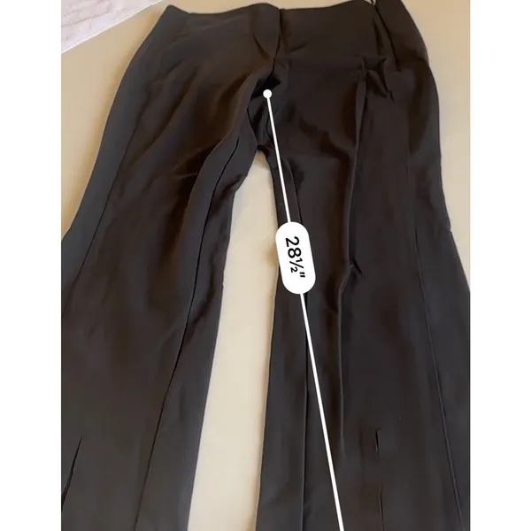 Athleta Move Easy Split Hem Pants Womens 14 Petite Short Black Flare athleisure - Image 9