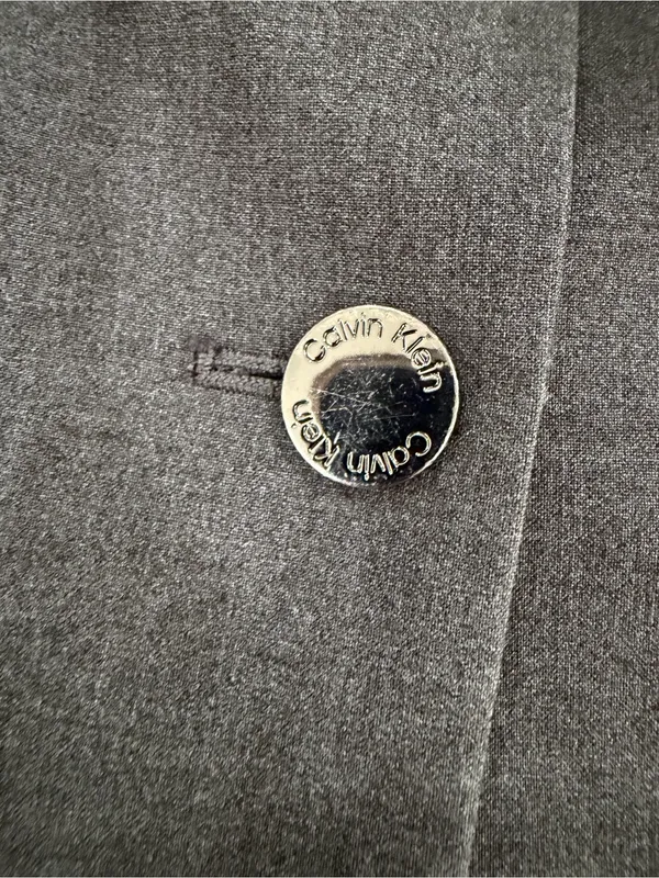 Calvin Klein Charcoal Gray Tailored Two-Button Blazer - Image 5