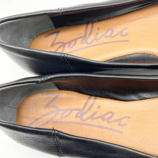 Zodiac‎ Womens US 8 Sadie Slip On Ballet Flats Black Leather Classic Casual - Image 9