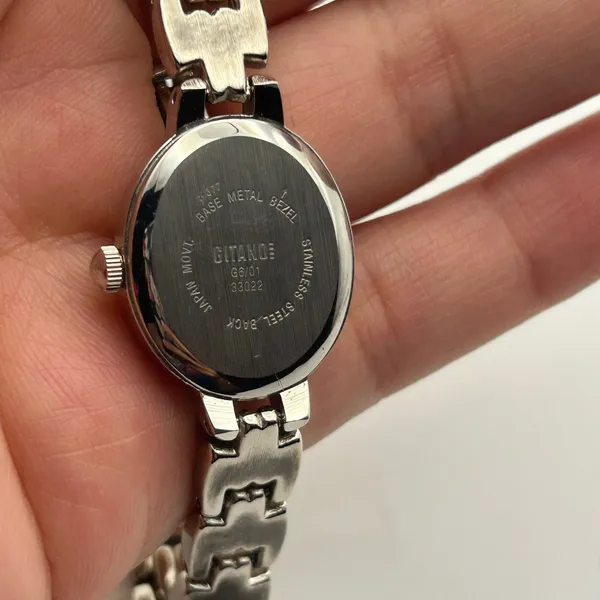 GITANDE Silver-tone Oval Dial Women’s Quartz Watch Working New Battery - Image 7