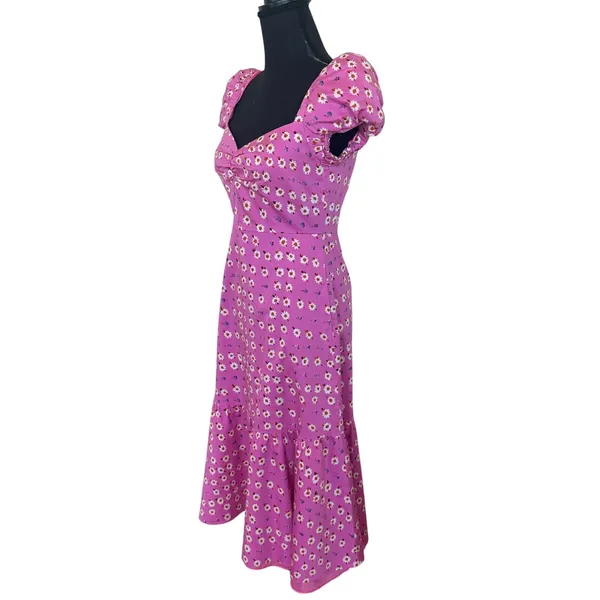 Autumn Adeigbo Pink Peasant Dress SIZE 8 Daisy Cotton Cottage USA Designer $525 - Image 8