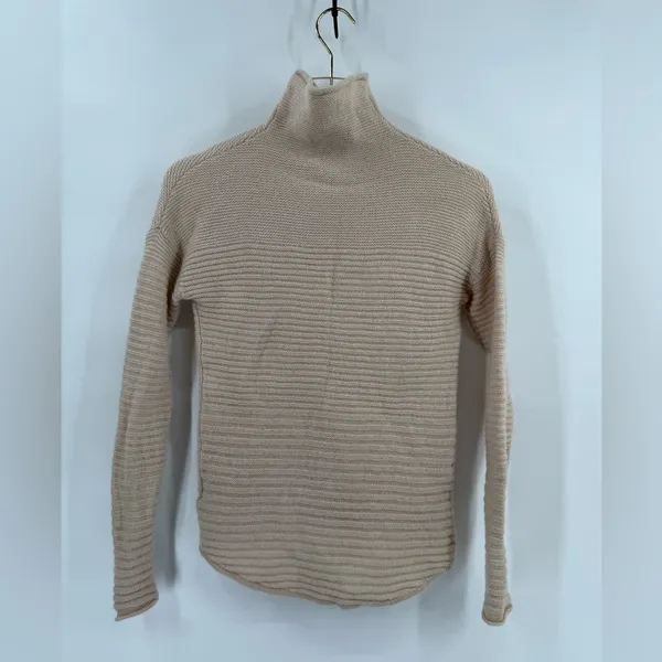 360‎ Cashmere Audra Graduating Stripe Texture Funnel Neck Sweater size xs - Image 3